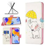 For Xiaomi Redmi Note 11 Pro International Colored Drawing Leather Phone Case(Umbrella Elephant)