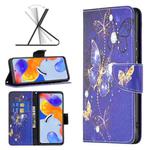 For Xiaomi Redmi Note 11 Pro International Colored Drawing Leather Phone Case(Purple Butterfly)