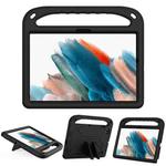 For Samsung Galaxy Tab A8 10.5 / X200 / X 205 / X207 Handle EVA Shockproof Tablet Case with Holder(Black)