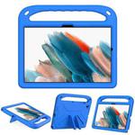 For Samsung Galaxy Tab A8 10.5 / X200 / X 205 / X207 Handle EVA Shockproof Tablet Case with Holder(Blue)
