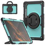 For Samsung Galaxy Tab S8 Ultra Shoulder Strap Silicone + PC Tablet Case(Light Blue)