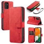 For Samsung Galaxy A13 4G DG.MING Retro Oil Edge Flip Leather Phone Case(Red)