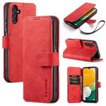 For Samsung Galaxy A13 5G DG.MING Retro Oil Edge Flip Leather Phone Case(Red)