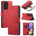 For Samsung Galaxy A33 5G DG.MING Retro Oil Edge Flip Leather Phone Case(Red)