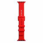 Braided Texture Silicone Watch Band For Apple Watch Series 8&7 41mm / SE 2&6&SE&5&4 40mm / 3&2&1 38mm(Red)