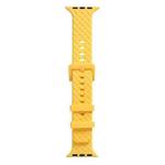 Braided Texture Silicone Watch Band For Apple Watch Series 8&7 41mm / SE 2&6&SE&5&4 40mm / 3&2&1 38mm(Yellow)