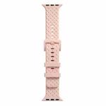 Braided Texture Silicone Watch Band For Apple Watch Series 9&8&7 41mm / SE 3&SE 2&6&SE&5&4 40mm / 3&2&1 38mm(Pink)