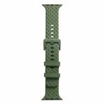 Braided Texture Silicone Watch Band For Apple Watch Series 8&7 41mm / SE 2&6&SE&5&4 40mm / 3&2&1 38mm(Dark Green)