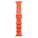 Braided Texture Silicone Watch Band For Apple Watch Ultra 49mm / Series 8&7 45mm / SE 2&6&SE&5&4 44mm / 3&2&1 42mm(Orange)
