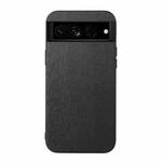 For Google Pixel 7 Pro 5G Wood Texture PU Phone Case(Black)