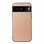 For Google Pixel 7 5G Wood Texture PU Phone Case(Gold)