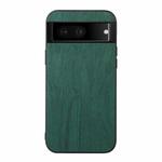 For Google Pixel 7 5G Wood Texture PU Phone Case(Green)
