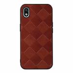 For Sony Xperia Ace III Weave Plaid PU Phone Case(Brown)