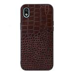 For Sony Xperia Ace III Crocodile Top Layer Cowhide Leather Phone Case(Coffee)