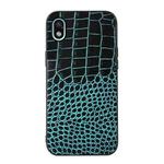 For Sony Xperia Ace III Crocodile Top Layer Cowhide Leather Phone Case(Cyan Blue)