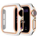 Two-color Electroplating PC Watch Case For Apple Watch Series 3&2&1 38mm(White Rose Gold)