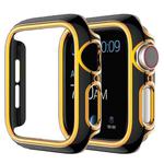 Two-color Electroplating PC Watch Case For Apple Watch Series 3&2&1 38mm(Black Rose Gold)