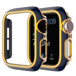 Two-color Electroplating PC Watch Case For Apple Watch Series 3&2&1 42mm(Blue Rose Gold)