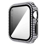 Diamond PC + Tempered Glass Watch Case For Apple Watch Series 3&2&1 38mm(Black)