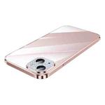 For iPhone 13 SULADA Diamond Lens Protector Plated Frosted Case(Pink)