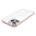 For iPhone 11 Pro Max SULADA Diamond Lens Protector Plated Frosted Case (Pink)