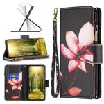 For Xiaomi Redmi 10C Colored Drawing Pattern Zipper Leather Phone Case(Lotus)
