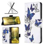 For Xiaomi Redmi 10 5G / Note 11E Colored Drawing Leather Phone Case(Butterflies)