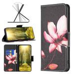 For Xiaomi Redmi 10 5G / Note 11E Colored Drawing Leather Phone Case(Lotus)