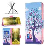 For Xiaomi Redmi 10C Colored Drawing Leather Phone Case(Owl)