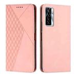 For Tecno Camon 17P / 17 Pro Diamond Splicing Skin Feel Magnetic Leather Phone Case(Rose Gold)