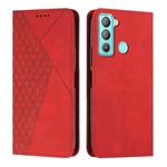 For Tecno POP 5 LTE Diamond Splicing Skin Feel Magnetic Leather Phone Case(Red)