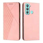 For Tecno POP 5 LTE Diamond Splicing Skin Feel Magnetic Leather Phone Case(Rose Gold)