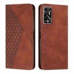 For Tecno Pova 2 Diamond Splicing Skin Feel Magnetic Leather Phone Case(Brown)