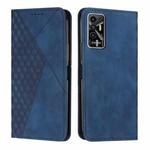 For Tecno Pova 2 Diamond Splicing Skin Feel Magnetic Leather Phone Case(Blue)