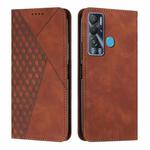 For Tecno Pova Neo Diamond Splicing Skin Feel Magnetic Leather Phone Case(Brown)