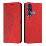 For Tecno Pova Neo Diamond Splicing Skin Feel Magnetic Leather Phone Case(Red)