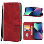 For iPhone 14 Leather Phone Case (Red)