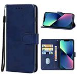 For iPhone 14 Leather Phone Case (Blue)