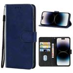 For iPhone 14 Pro Max Leather Phone Case (Blue)