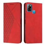 For Infinix Hot 10 Lite / Smart 5 2020 Diamond Splicing Skin Feel Magnetic Leather Phone Case(Red)