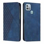 For Infinix Hot 10i Diamond Splicing Skin Feel Magnetic Leather Phone Case(Blue)