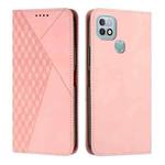 For Infinix Hot 10i Diamond Splicing Skin Feel Magnetic Leather Phone Case(Rose Gold)