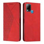 For Infinix Hot 10S / 10T / 10S NFC Diamond Splicing Skin Feel Magnetic Leather Phone Case(Red)