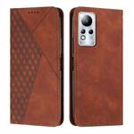 For Infinix Note 11 Diamond Splicing Skin Feel Magnetic Leather Phone Case(Brown)
