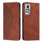 For Infinix Note 11 Pro / 11S Diamond Splicing Skin Feel Magnetic Leather Phone Case(Brown)