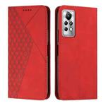 For Infinix Note 11 Pro / 11S Diamond Splicing Skin Feel Magnetic Leather Phone Case(Red)