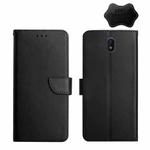 For Nokia C01 Plus Genuine Leather Fingerprint-proof Horizontal Flip Phone Case(Black)
