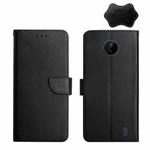 For Nokia C10 / C20 Genuine Leather Fingerprint-proof Horizontal Flip Phone Case(Black)
