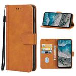 Leather Phone Case For Nokia X100(Brown)