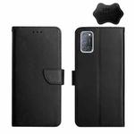 For OPPO A52/A72/A92 Genuine Leather Fingerprint-proof Horizontal Flip Phone Case(Black)